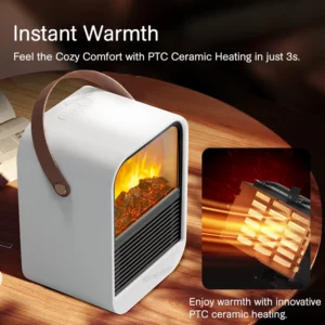 Fireplace Electric Heater Warm Blower Fan Portable Desktop Household Home Heating Stove Radiator Flame Warmer Machine - Image 4