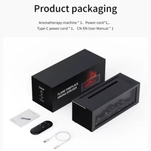 Colorful Flame Fireplace Aroma Diffuser 150ml Waterless Auto-Off Air Humidifier with Timer Remote Control for Home Bedroom Gift - Image 6