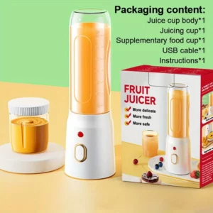 Portable Wireless Blender Electric Fruit Juicer Machine For Orange Ice Crushing 10 Blade Auxiliary Food Machine 1500mA Mixer - Image 2