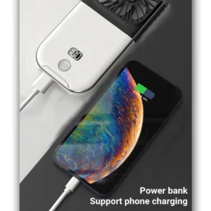 Mini Portable Outdoor Hand Fan Hanging Neck Fan USB Charging 3000mAh Battery Powered 180° Folding Wireless Table Air Cooling Fan - Image 3