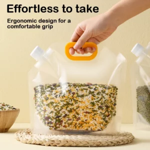 Grain Storage Bag Portable Insect Proof Moisture Proof Fresh Keeping Bag Recyclable Portable Transparent Grain Storage Bags - Image 2