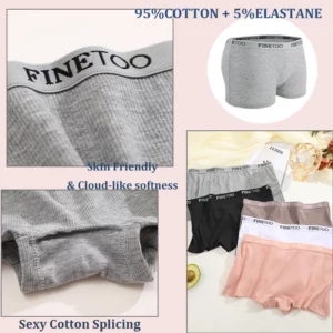 Seamless Women Cotton Boxers Underwear Ice Silk Shorts Solid Color Ladies Soft Boyshorts Plus Size M/L/XL - Image 4