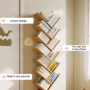 New Living Room Furniture Household Bookshelf To Ground Originality Tree Shape Multi Storey Small Footprint Portability - Image 3
