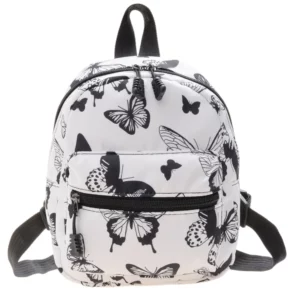 Fashionable Cute Girls Backpack Portable Mini Women Ladies Travel Shoulder Bag Canvas Things for Boy Schoolbag Floral Print - Image 6