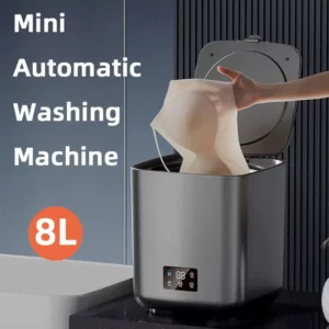 8L Mini Fully Automatic Washing Machine,Portable Electric Home Underwear Elution Washer,4 Speed Cleaning,Health Sterilization - Image 1