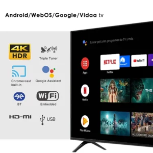 43 Inch Smart TV 4K Ultra HD Flat Screen LED TV Big Screen WiFi Inteligentes Television - Image 4