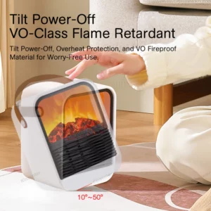 Fireplace Electric Heater Warm Blower Fan Portable Desktop Household Home Heating Stove Radiator Flame Warmer Machine - Image 5