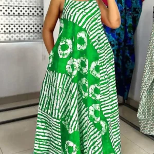 Plus Size 5XL VONDA Bohemian Printed Maxi Dress 2024 Summer Sleeveless Party Beach Sundress Tank Long Vestido Casual Loose Robe - Image 3
