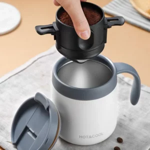 304 Stainless Steel Portable Coffee Filter Drip Coffee Tea Holder Reusable Mug Coffee Dripper Tea Cup Set Coffee Pot Coffeeware - Image 4
