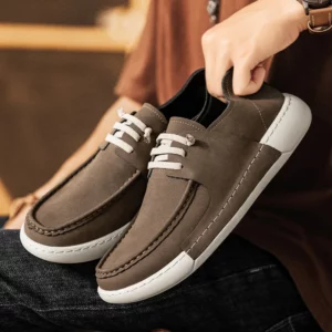 Fashion Leisure Walking Climbing Men's Footwear Men Leather Camping Sneakers Outdoor Hiking Shoes Man Lace-Up Casual Shoes - Image 1