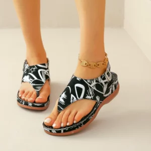Women Sandals Orthopedic Wedge Heels Sandals 2023 Summer New Fashion Buckle Shoes for Women Beach Flip Flops Zapatos De Mujer - Image 2