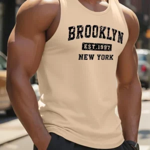 2024 Summer Daily Casual Men's Tank Top Outdoor Sport Men's Sleeveless T-shirt Comfortable And Breathable Men's Beach Tank Top - Image 1