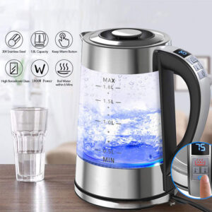 1800W 1.8L Electric Kettle Tea Pot Portable Glass Stainless Steel Water Boiler Fast Heating Teapot 220V Home Appliance 전기포트 주전자 - Image 4