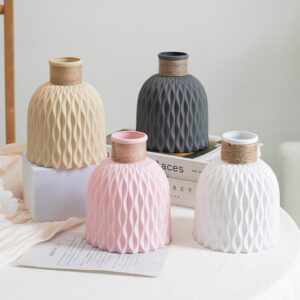 Rope Plastic Vase Flower Arrangement DIY Flowerpot Living Room Porcelain Imitation Flower Ware Home Decoration Ornaments - Image 6
