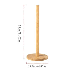Kitchen Wooden Roll Paper Towel Holder Bathroom Tissue Vertical Stand Disposable Paper Pot Kitchen Toilet Storage Accessories - Image 4