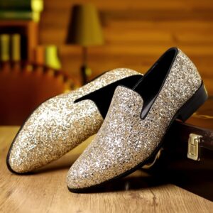 Luxury Loafers Men Shoes Gold Silver Sequin Wedding Shoes Fashion Designer Slip on Flats High Quality Men Formal Party Shoes New - Image 7