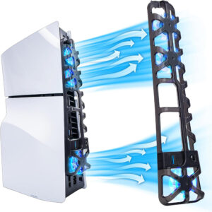 For PS5 Slim Accessories Cooling Fan with LED Light for Playstation 5 Disc and Digital Editions Cooling System Cooler - Image 2