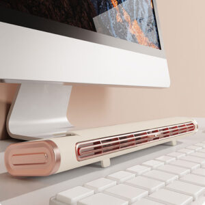 Portable Tower Fan 3 Speeds Bladeless Fan Quiet Clip On Computer Fan Monitor Clip On Fan for Bedroom Living Room Office - Image 4