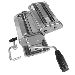 0.5-2.5mm Hand Crank Noodle Machine Stainless Steel Dough Roller Pasta Maker 7 Thickness Settings - Image 3