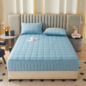 Six Sides All Inclusive Mattress Cover with Zipper Thicken Fitted Sheet Quilted Mattress Protector Pad Couple Customized Size - Image 2