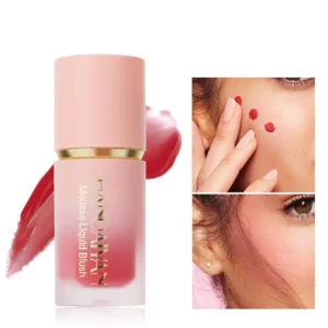 Handaiyan Matte Glitter Face Liquid Blusher Smooth Cheek Eye Mousse Blush Highlighter Stick Rouge Waterproof Contour Makeup - Image 5