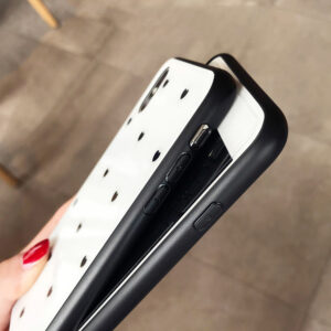 For iPhone 15 14 13 12 11 Pro Max se 2020 Case small Love Heart Hard Glass Cover For iPhone 7 8 Plus x xr xs max SE Give Strap - Image 3
