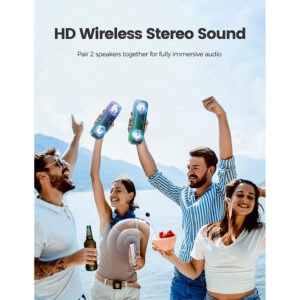 WISETIGER F10C 25W Bluetooth Speaker IPX7 Waterproof Speaker Outdoor Portable Wireless Sound Box BT5.3 RGB Light TWS Connection - Image 6