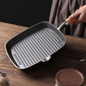 Cast Iron Frying Pan Uncoated Non-stick Cooking Pot Home Cookware 24cm Steak Frying Camping - Image 6