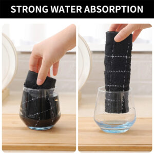 Homaxy 4/6pcs 100% Cottton Kitchen Towel Absorbent Dishcloth Ultra Soft Kitchen Cloths Drying Hand Towels Home Cleaning Tools - Image 6