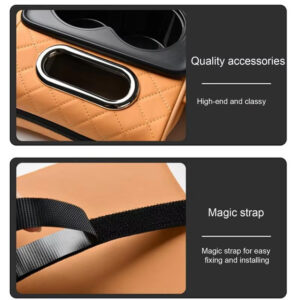 Car Center Console Armrest Cushion Thicken Arm Rest Box Pad Side Extension Cushion with Cup Holder Tissue Box Organizer Bag - Image 4