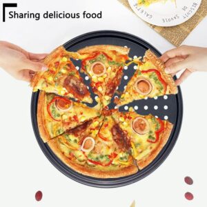 Nonstick Carbon Steel Pizza Pan Round Pizza Baking Tray with Holes for Crispy & Bubbly Home Restaurant Kitchen Baking Tools - Image 5