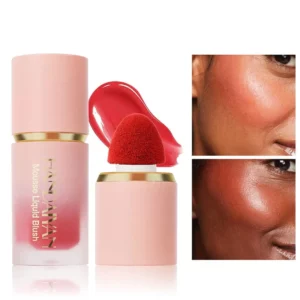 Handaiyan Matte Glitter Face Liquid Blusher Smooth Cheek Eye Mousse Blush Highlighter Stick Rouge Waterproof Contour Makeup - Image 4