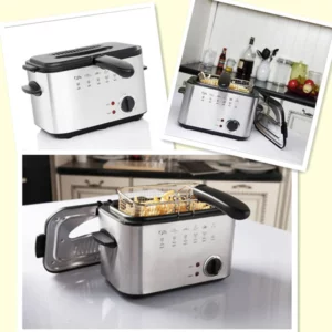 1.2L Electric Fryer Household Non-Flammable Constant Temperature Mini Multi-Function Rectangular Chicken Wings Small Electric - Image 2