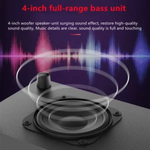 2.1 Multimedia Bluetooth Audio System Home Theater Surround Computer Active Combination Wooden Speaker AUX USB Cable Post TV PC - Image 2