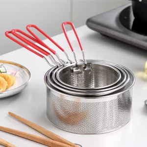 Hot Filter Pasta Spoon Deep Fry Basket Oil Residue Filtration Mesh Colander for Vegetable French Chips Onion Rings Chicken Wing - Image 3