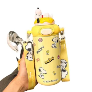Snoopy Thermos Cup Anime Kawaii Good Looks Water Cup Convenient Large Capacity Sippy Cup Cartoon Insulation Student Gift - Image 6