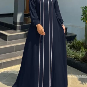 ZANZEA Autumn Muslim Abaya Dress Women Casual Long Sleeve IsIamic Maxi Robe Turkey Vestidos Kaftan Spring Patchwork Sundress - Image 2
