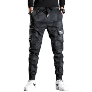 Sweatpants Men Camouflage Elasticity Cargo Pants Drawstring Multi Pockets Bottoms Casual Jogger Trousers - Image 6