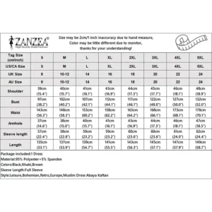 2024 ZANZEA Fashion Women Autumn Long Lantern Sleeve Muslim Dress Abaya Islamic Robe Kaftan Patchwork Sundress Pleated Vestidos - Image 6