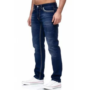 Men Jeans Black Straight Pants Spring Autmun Pockets Denim Casual Tousers Light Blue High quality Streetwear Jeans Men - Image 7