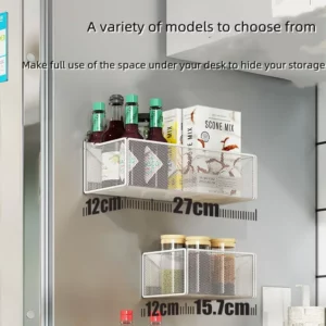 Home Refrigerator Shelf Side Storage Magnetic Artifact Side Side Hanging Basket Basket Box Supplies Household Summary Holder - Image 5