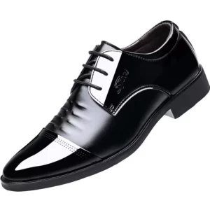Men Dress Shoes Patent Leather Oxford Shoes Male Formal Big Size 38-48 Handsome Men Pointed Toe for Wedding - Image 5