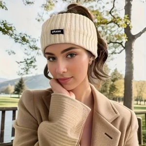 Women Winter Wide Headband Solid Color Knitted Warm Headwrap Girls Punk Elastic Headwear Sports Hair Bands Accessories - Image 2