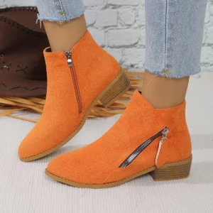 Women's Ankle Boots Autumn Square Heel Boots Platform Sexy Women's High Heels Shoes 2024 New Fashion Winter Outdoor Casual Boots - Image 6