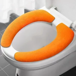 Universal Toilet Seat Cover Soft Closestool Paste Solid Color Toilet Sticky Seat Pad Washable Bathroom Warmer Seat Lid Cover Pad - Image 6