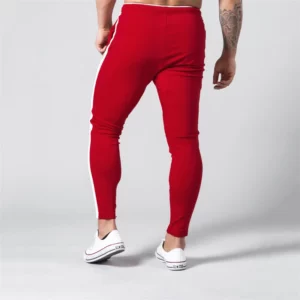Cotton fashion fitness men's sports pants Running workout men's pants Solid color mixed casual pants - Image 2