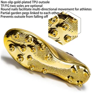 Soccer Shoes For Men Gold Light High Ankle Lawn Football Boots Kids Boys Original Anti-Slip Indoor Training Football Sneakers - Image 5