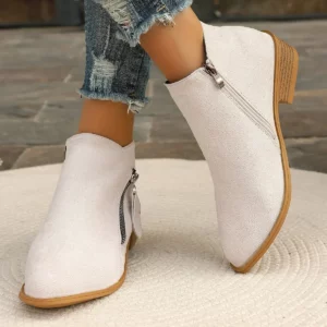 Women's Ankle Boots Autumn Square Heel Boots Platform Sexy Women's High Heels Shoes 2024 New Fashion Winter Outdoor Casual Boots - Image 2