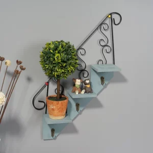 Scandinavian Wind Restaurant Wall Decoration Hanging Hook Shelf Iron Flower Pot Staircase WJ916 - Image 3