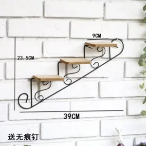Retro Staircase Decorative Frame Wall Estanterias Murale Pared Decoracion Wall Hanging Flower Shelf Mount Home Accessories - Image 6